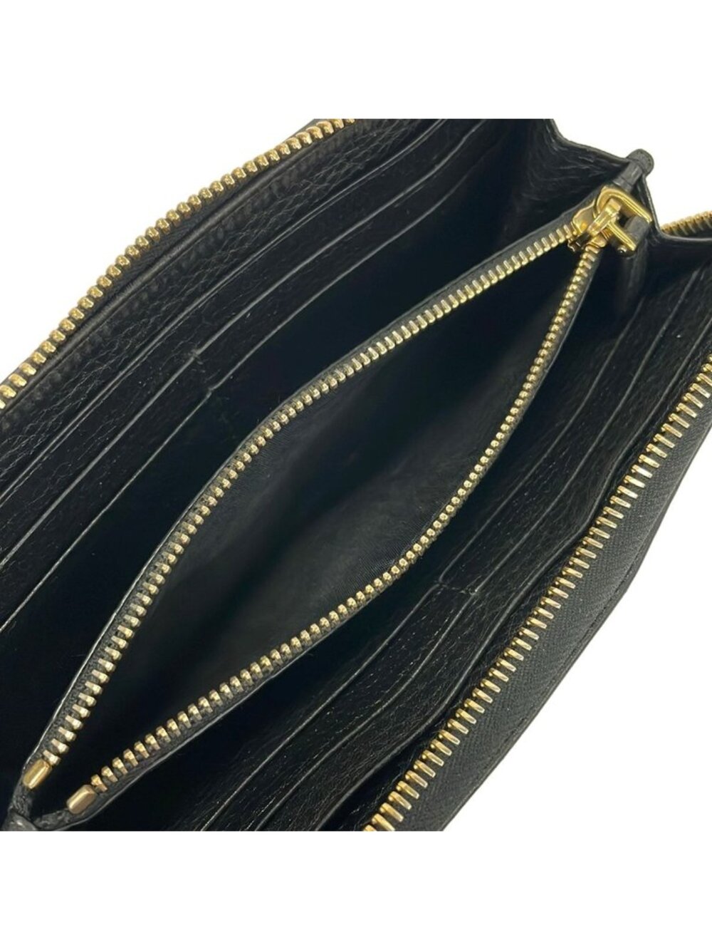 Prada Wallet Black L-shaped Zipper Leather - Picture 4 of 7